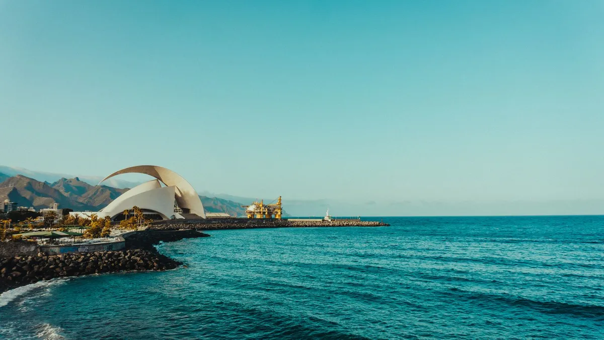 The Auditorio de Tenerife on the waterfront at Santa Cruz de Tenerife